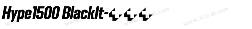 Hype1500 BlackIt字体转换